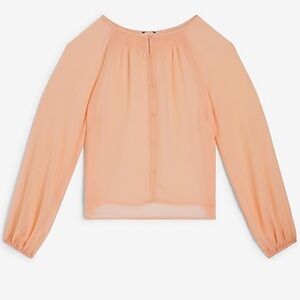 Peach Long Sleeve Women's Top